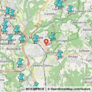 Mappa Via Don Carlo, 21046 Malnate VA, Italia (3.5835)