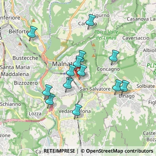 Mappa Via Tito Speri, 21046 Malnate VA, Italia (1.71692)