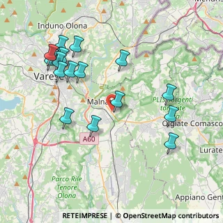 Mappa Via Tito Speri, 21046 Malnate VA, Italia (4.36059)