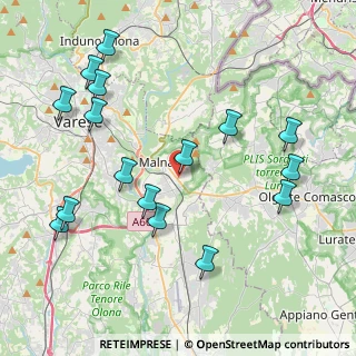 Mappa Via Tito Speri, 21046 Malnate VA, Italia (4.61813)