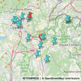 Mappa Via Tito Speri, 21046 Malnate VA, Italia (4.62133)