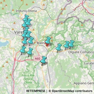 Mappa Via Tito Speri, 21046 Malnate VA, Italia (3.89188)