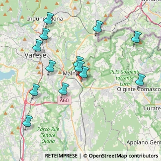 Mappa Via Tito Speri, 21046 Malnate VA, Italia (4.38308)