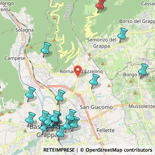 Mappa Via Roma, 36060 Romano D'ezzelino VI, Italia (3.0395)