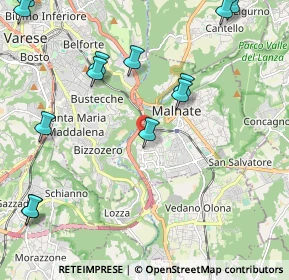 Mappa Via Carnia, 21046 Malnate VA, Italia (2.74462)