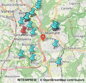 Mappa Via Carnia, 21046 Malnate VA, Italia (2.0275)