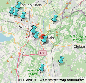 Mappa Via Carnia, 21046 Malnate VA, Italia (3.89692)