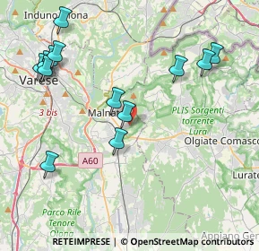 Mappa Via Ferrari Angelo, 21046 Malnate VA, Italia (4.63385)