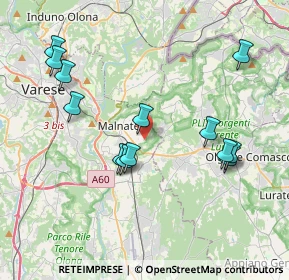 Mappa Via Ferrari Angelo, 21046 Malnate VA, Italia (4.00231)