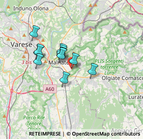 Mappa Via Ferrari Angelo, 21046 Malnate VA, Italia (2.52727)