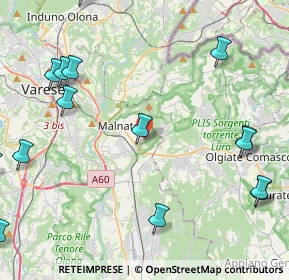 Mappa Via Ferrari Angelo, 21046 Malnate VA, Italia (6.7145)