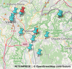 Mappa Via Ferrari Angelo, 21046 Malnate VA, Italia (4.45308)