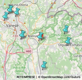 Mappa Via Ferrari Angelo, 21046 Malnate VA, Italia (5.62091)