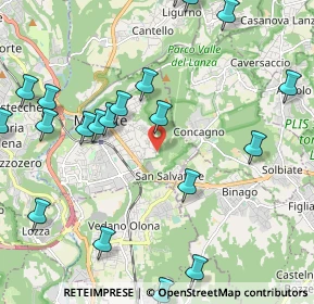 Mappa Via Ferrari Angelo, 21046 Malnate VA, Italia (2.6225)
