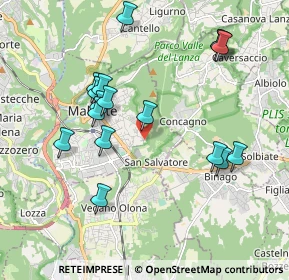 Mappa Via Ferrari Angelo, 21046 Malnate VA, Italia (1.95471)
