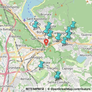 Mappa Via Montelungo, 22100 Como CO, Italia (1.95)