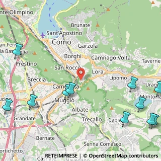 Mappa Via Montelungo, 22100 Como CO, Italia (3.30545)