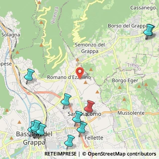 Mappa Via Col Bastia, 36060 Romano D'ezzelino VI, Italia (3.46071)