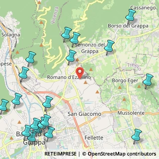 Mappa Via Col Bastia, 36060 Romano D'ezzelino VI, Italia (3.31526)