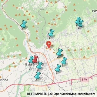 Mappa Via Col Bastia, 36060 Romano D'ezzelino VI, Italia (4.37333)