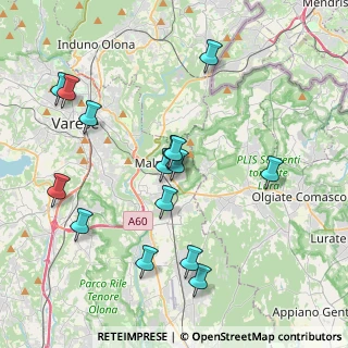 Mappa Via Brennero, 21046 Malnate VA, Italia (4.03933)