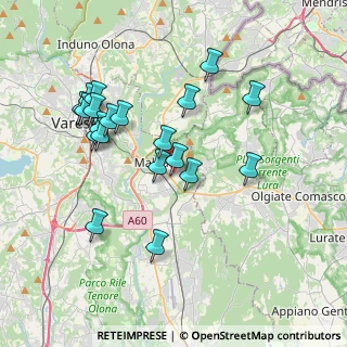Mappa Via Brennero, 21046 Malnate VA, Italia (3.6825)