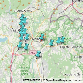 Mappa Via Brennero, 21046 Malnate VA, Italia (3.93875)
