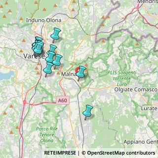Mappa Via Brennero, 21046 Malnate VA, Italia (4.29385)