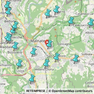 Mappa Via Brennero, 21046 Malnate VA, Italia (3.13158)
