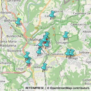 Mappa Via Brennero, 21046 Malnate VA, Italia (1.75538)