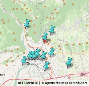 Mappa Via Antonio Fogazzaro, 36060 Romano D'ezzelino VI, Italia (3.74308)