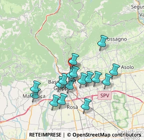 Mappa Via Antonio Fogazzaro, 36060 Romano D'ezzelino VI, Italia (6.42)