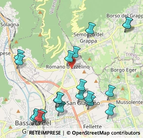 Mappa Via Antonio Fogazzaro, 36060 Romano D'ezzelino VI, Italia (2.543)