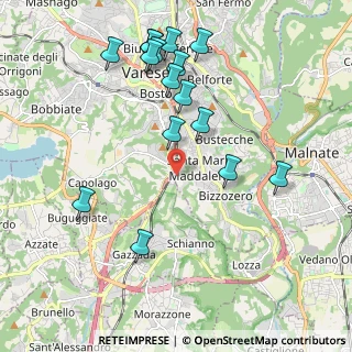 Mappa Via Stoppada, 21100 Varese VA, Italia (2.19375)
