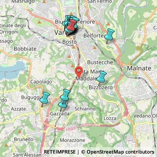 Mappa Via Stoppada, 21100 Varese VA, Italia (2.357)