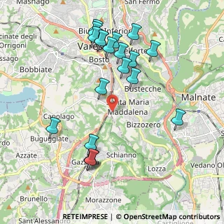 Mappa Via Stoppada, 21100 Varese VA, Italia (2.128)
