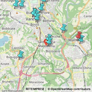 Mappa Via Fratelli de Grandi, 21100 Varese VA, Italia (2.69714)