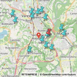 Mappa Via Fratelli de Grandi, 21100 Varese VA, Italia (2.0725)