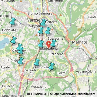Mappa Via Fratelli de Grandi, 21100 Varese VA, Italia (2.08)