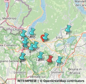 Mappa Tavernerio, 22038 Tavernerio CO, Italia (7.21692)
