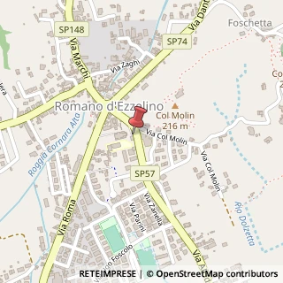 Mappa Piazzale Chiesa, 4, 36060 Romano d'Ezzelino, Vicenza (Veneto)