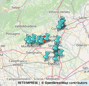 Mappa Via Bolè, 31040 Giavera del Montello TV, Italia (10.6025)