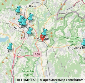 Mappa Malnate, 21046 Malnate VA, Italia (5.43364)