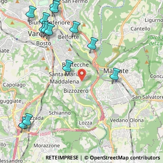 Mappa Via Naberesina, 21100 Varese VA, Italia (2.97)