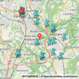Mappa Via Naberesina, 21100 Varese VA, Italia (2.33)