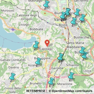 Mappa Via Torquato Tasso, 21100 Capolago VA, Italia (2.98941)