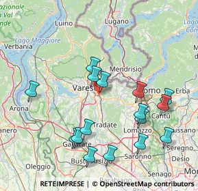 Mappa 21046 Malnate VA, Italia (16.38875)