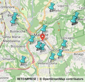 Mappa 21046 Malnate VA, Italia (2.21875)