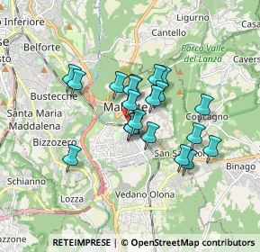 Mappa 21046 Malnate VA, Italia (1.2845)