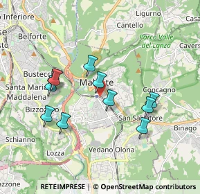 Mappa 21046 Malnate VA, Italia (1.65727)